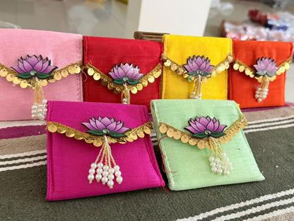 Premium Lotus coin pouch pack of 10