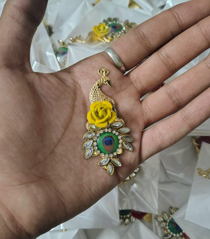 Peacock Brooch Pack Of 10