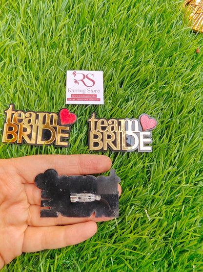 Team bride brooch pack of 10