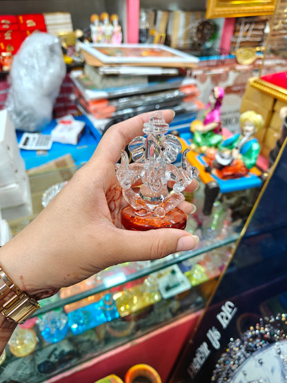 Double side face crystal Ganesha