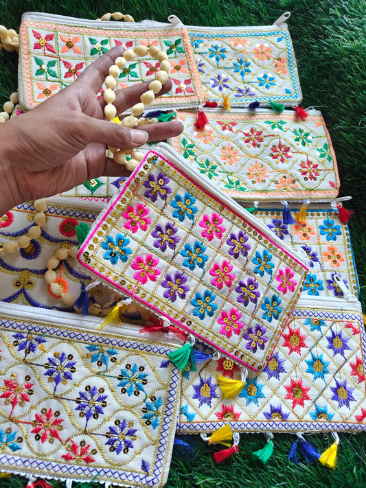 Embroidered design siling bag pack of 10