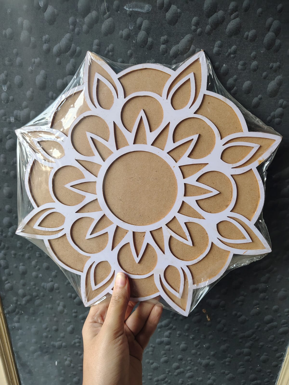 Reusable mdf rangoli