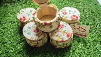 Embroidered vanity box pack of 10