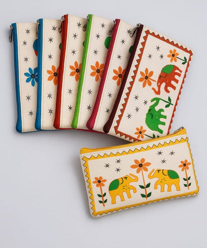 Beautiful elephant print pouch pack of 12