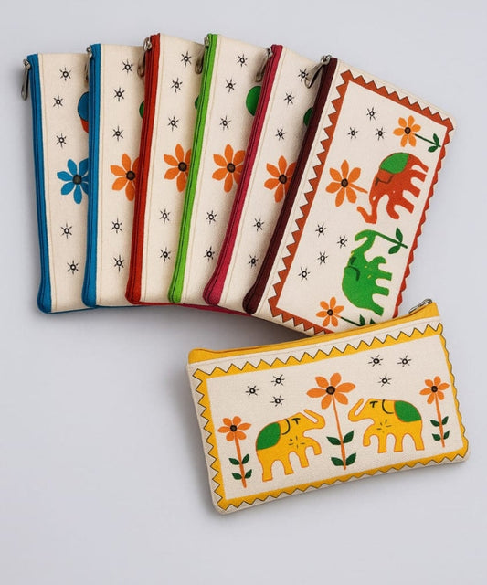 Beautiful elephant print pouch pack of 12