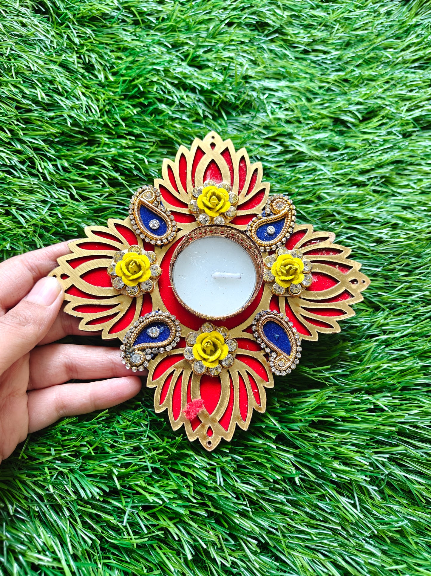 Square Lotus tealight platter