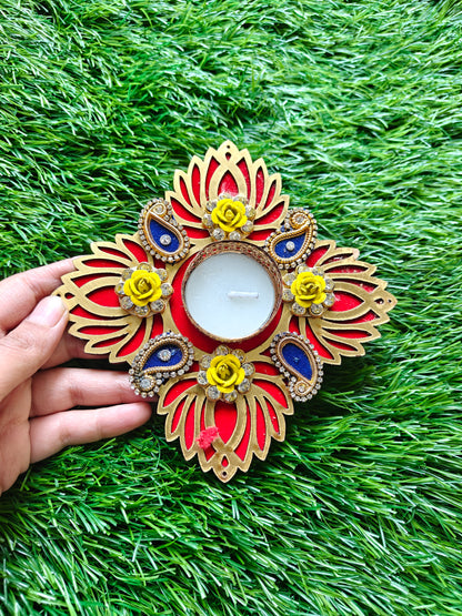 Square Lotus tealight platter