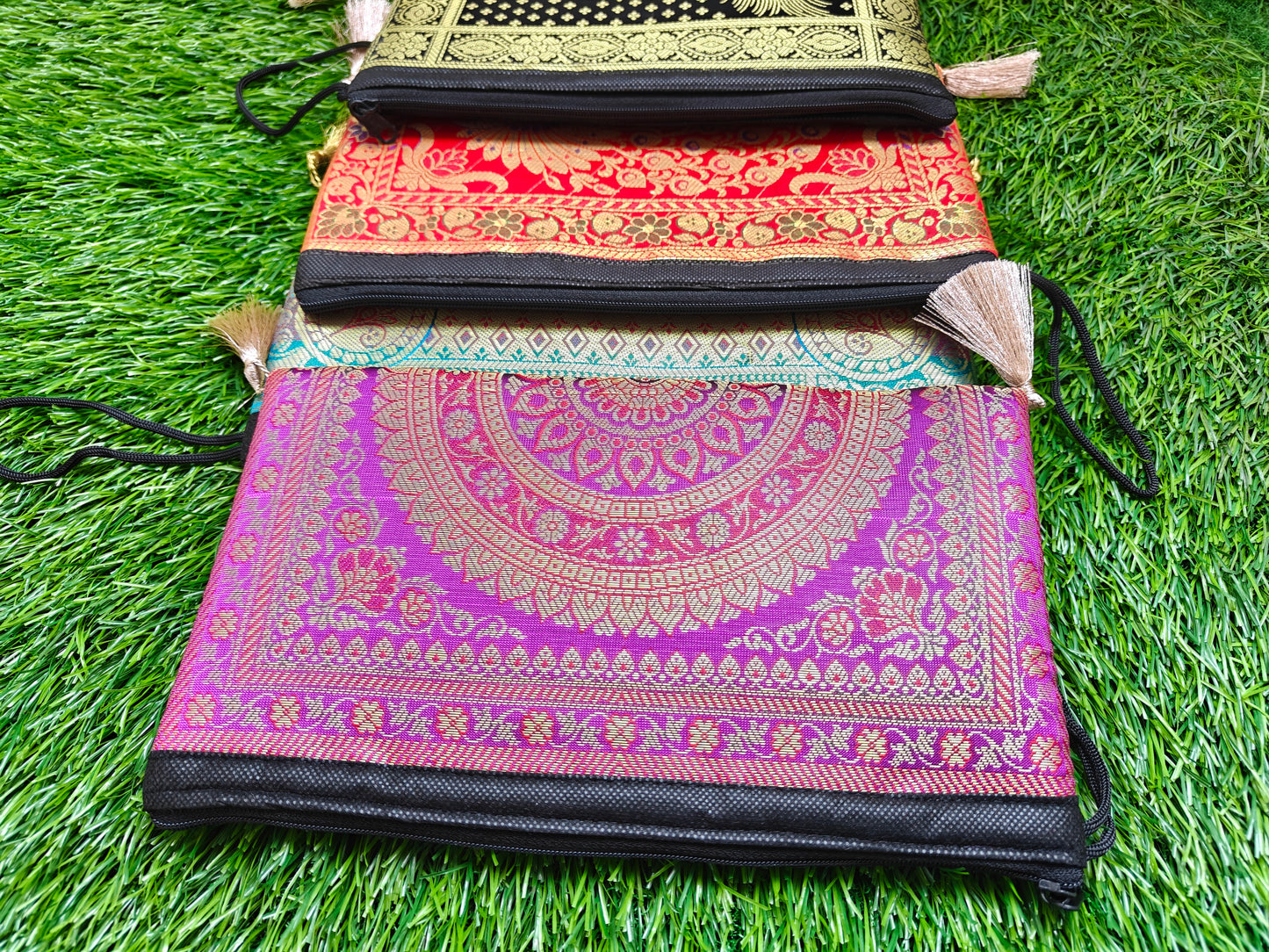 Banarasi zip pouch pack of 10