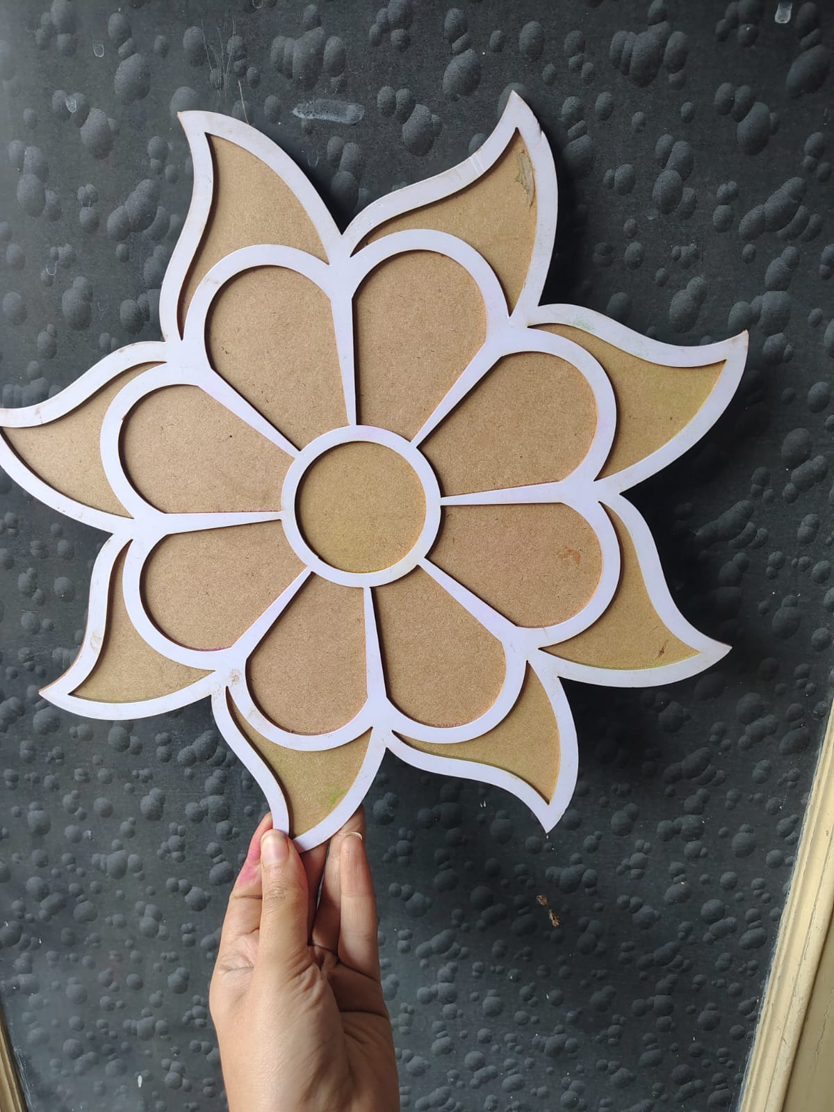 Reusable mdf rangoli