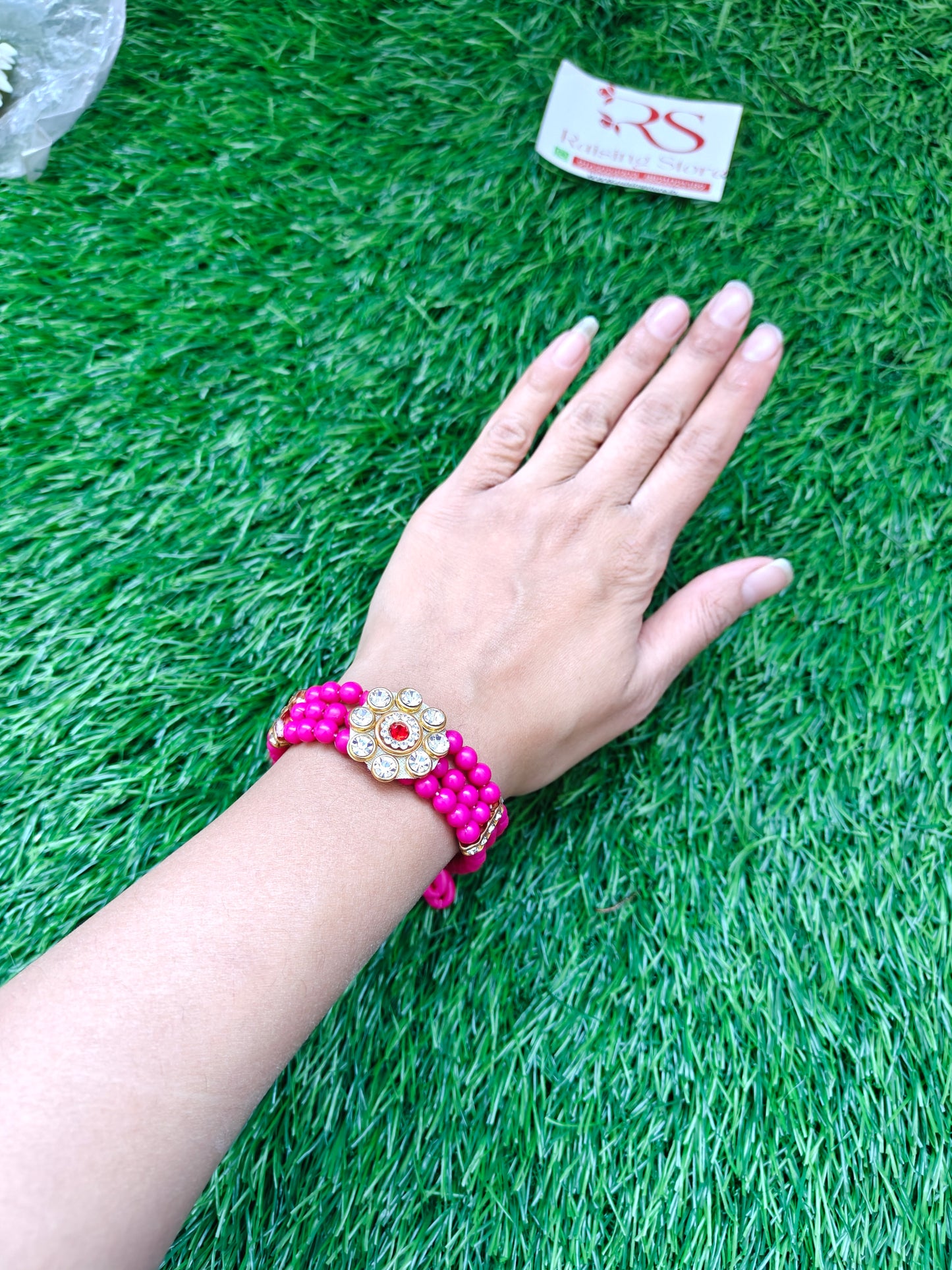 Pink pearl bracelet pack of 10