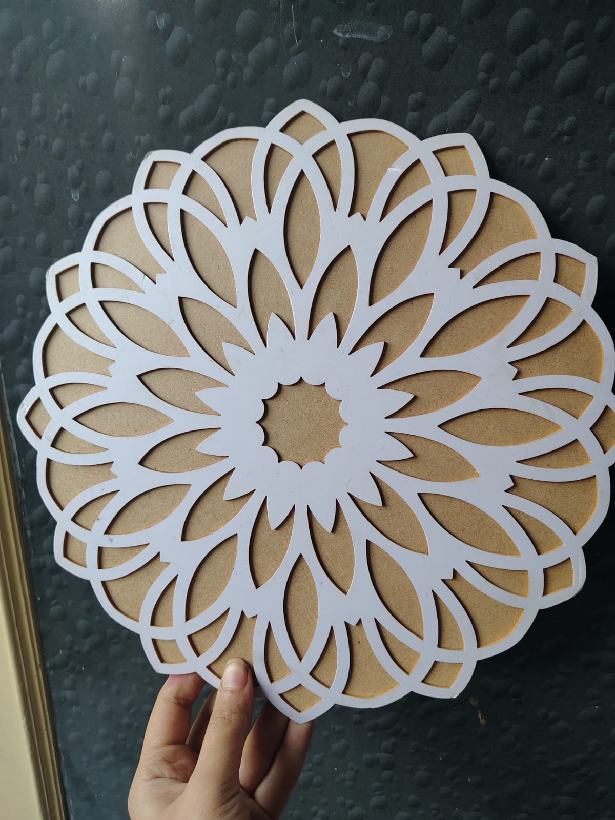 Reusable mdf rangoli