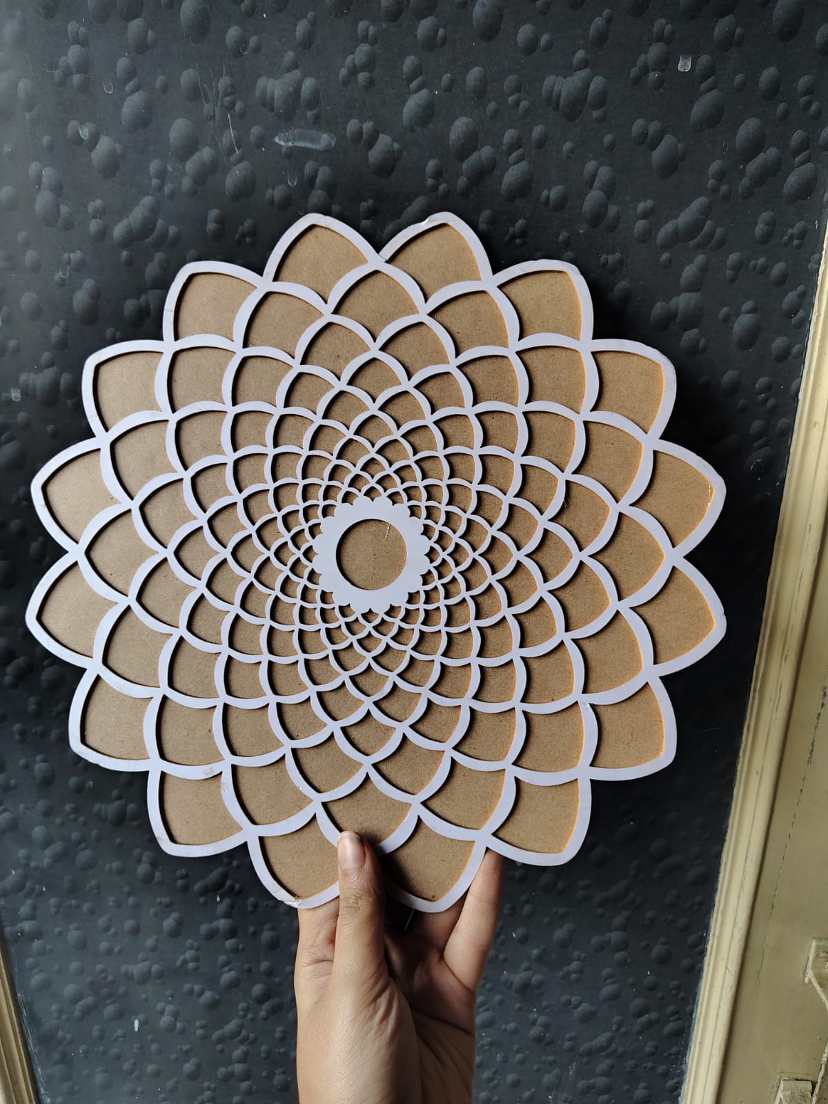 Reusable mdf rangoli