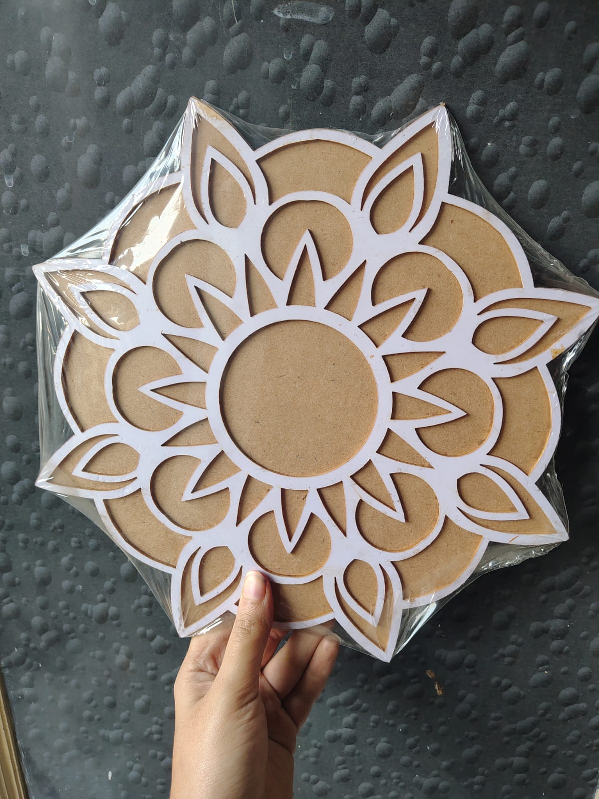 Reusable mdf rangoli