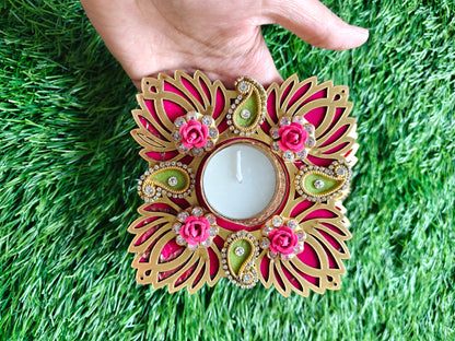 Square Lotus tealight platter