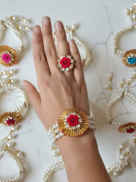 Rose Kundan Combo Pack of 10